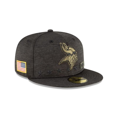 Minnesota Vikings Gorra | New Era NFL Salute To Service 59fifty Fitted Cap Mexico - Negros